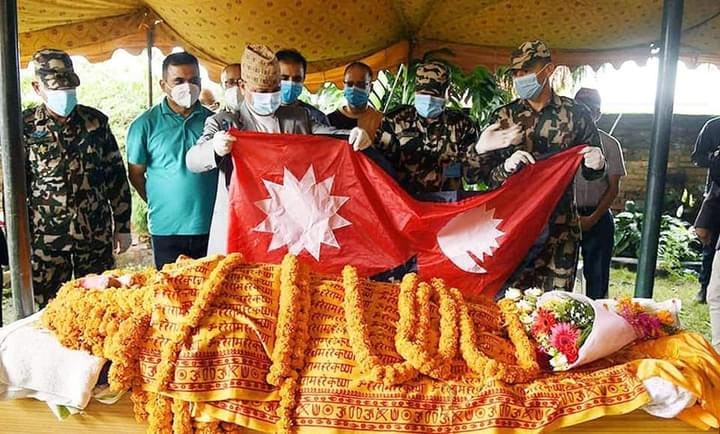 राष्ट्रिय सम्मानका साथ राष्ट्रकवि घिमिरेको अन्त्येष्टि
