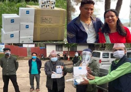 कोरोना नियन्त्रणमा राजु केसीको सहयोग, रुकुमपश्चिमस्थित सल्ले अस्पतालाई स्वास्थ्य सामाग्री हस्तान्तरण