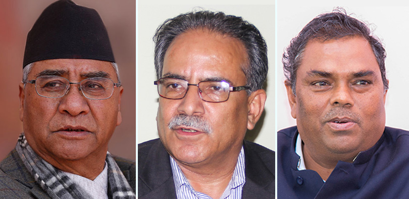 नयाँ प्रधानमन्त्री नियुक्तिका लागि प्रक्रिया बढाउन राष्ट्रपतिसँग तीन दलको माग