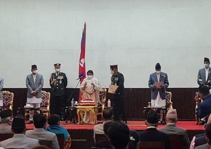 नवनियुक्त प्रधानमन्त्री देउवाले लिए सपथ, राष्ट्रपति कार्यालयले सच्यायो बिज्ञप्ती
