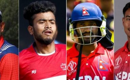 क्रिकेटमा कप्तान ज्ञानेन्द्र मल्लसहित चार खेलाडीलाई कारवाही, किन क्यानले साध्यो रिसीबी