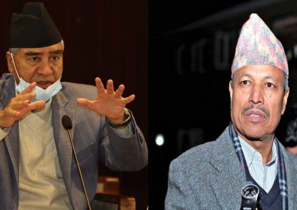 प्रधानमन्त्री देउवा र एमाले नेता भीम रावलबीच जुहारी,एकले अर्कोलाई भने दिमाग खुस्किएको