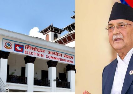 एमाले अध्यक्ष ओलीलाई निर्वाचन आयोगको जवाफ रातमा मतगणणा गर्न हरियो रंग बनाएका हौं