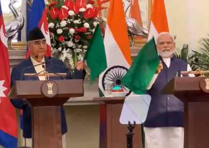 प्रधानमन्त्री देउवा र भारतीय समकक्षी मोदीबीच चार बुँदे सम्झौतामा हस्ताक्षर
