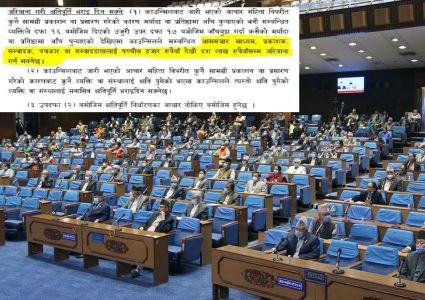 मिडिया काउन्सिल विधेयक संसदमा, कसैको मर्यादा वा प्रतिष्ठामा आँच पुर्‍याए १० लाखसम्म जरिबाना