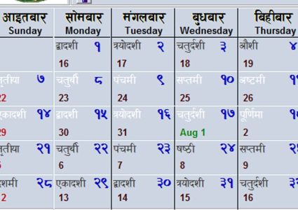 स्वीकृति नलिई पात्रो र भित्तेपात्रो निकाले एक लाखसम्म जरिवाना