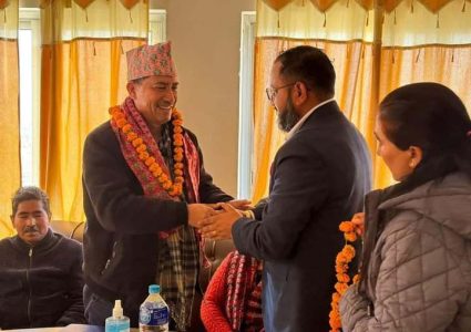 कर्णाली प्रदेशका गठबन्धनका राष्ट्रियसभा उम्मेद्वार सल्यानमा, मतदाता र नेताहरुसँग छलफल