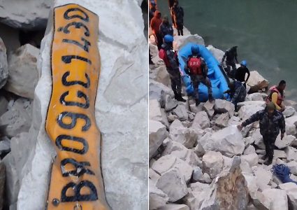 त्रिशूली नदीमा ‘गाडी खसेको’ सूचना, गोताखोरको टोलीले गाडी खोज्दै