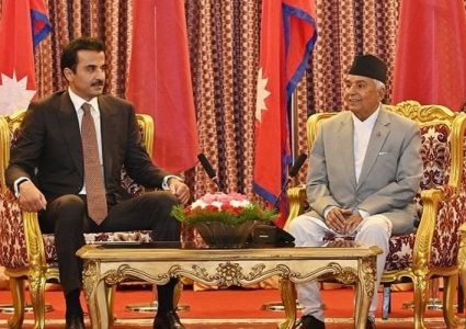 कतारका राजा थानी र राष्ट्रपति पौडेलबीच भेटवार्ता, विपिन जोशीको रिहाईका लागि आग्रह