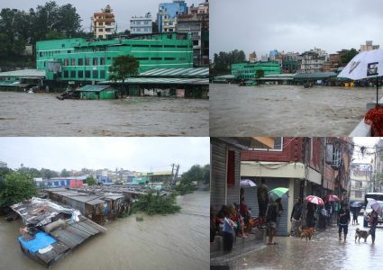 काठमाडौं उपत्यकामा भीषण बाढी,घर–घरमा पस्यो बाढी !